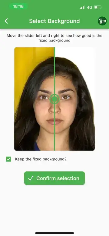 7ID 앱: 싱가포르 비자 사진 배경 편집기